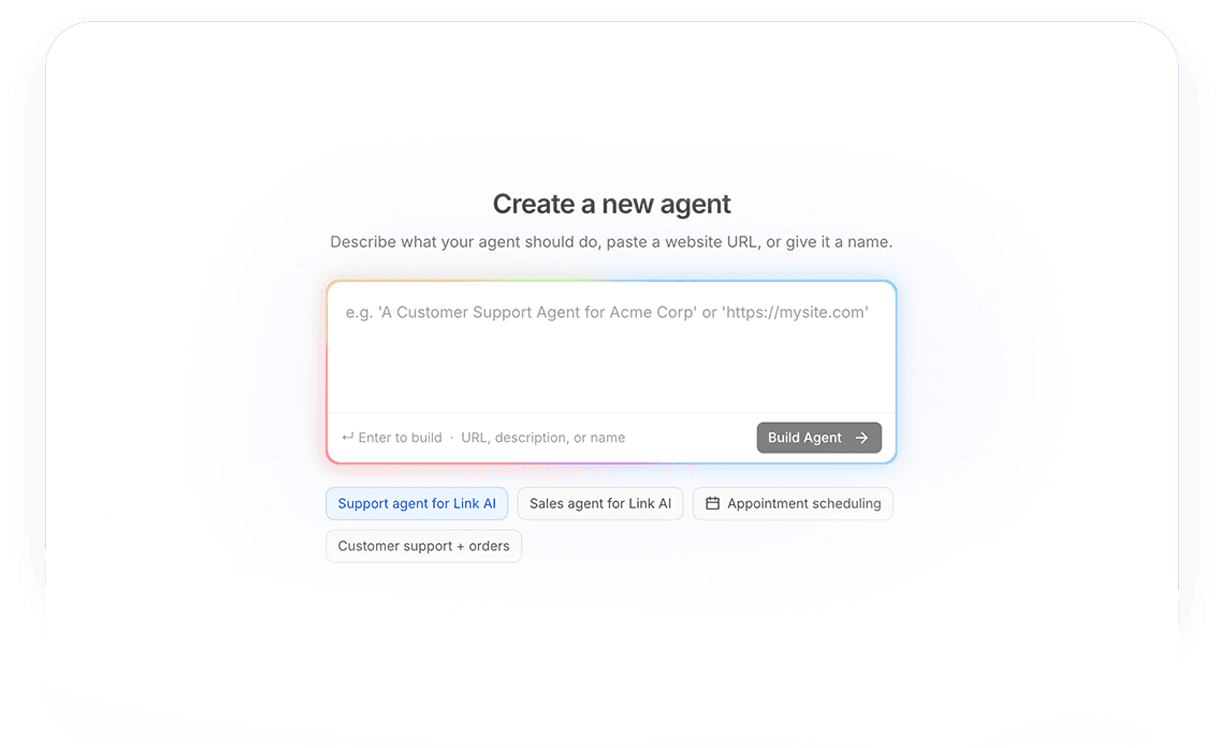 Dashboard agent panel